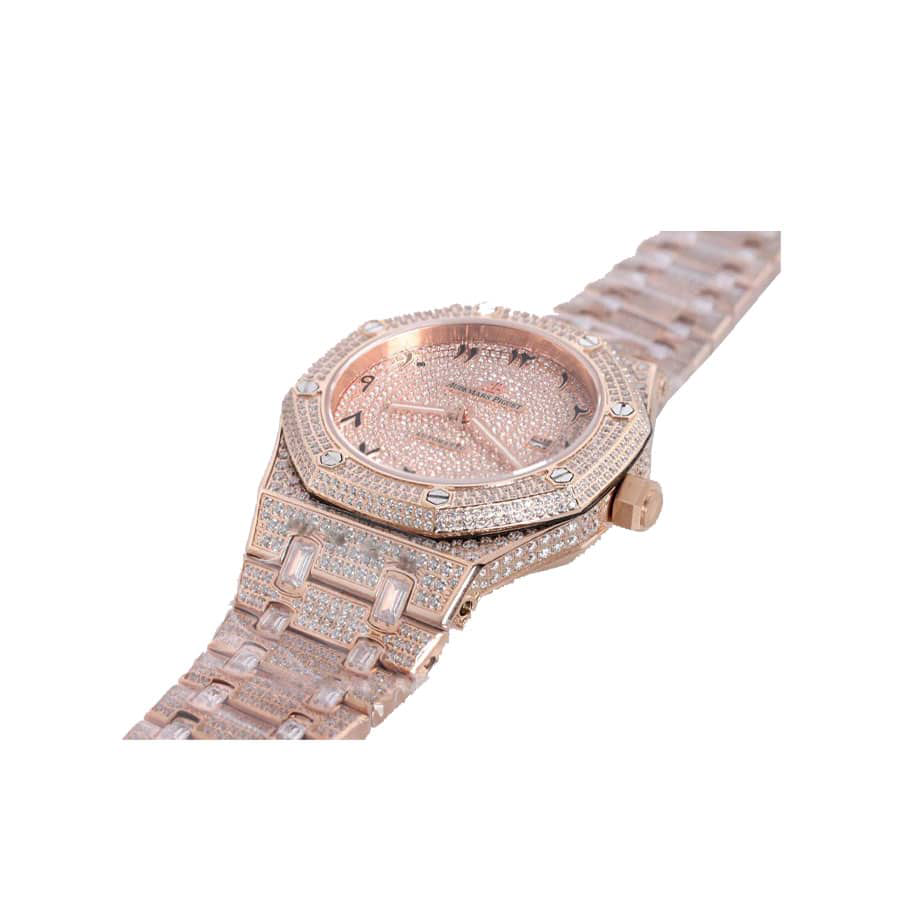 Audemars Piguet Royal Oak AP160SF296 “Iced Out Rose Gold” Top Grade Replica - Image 3