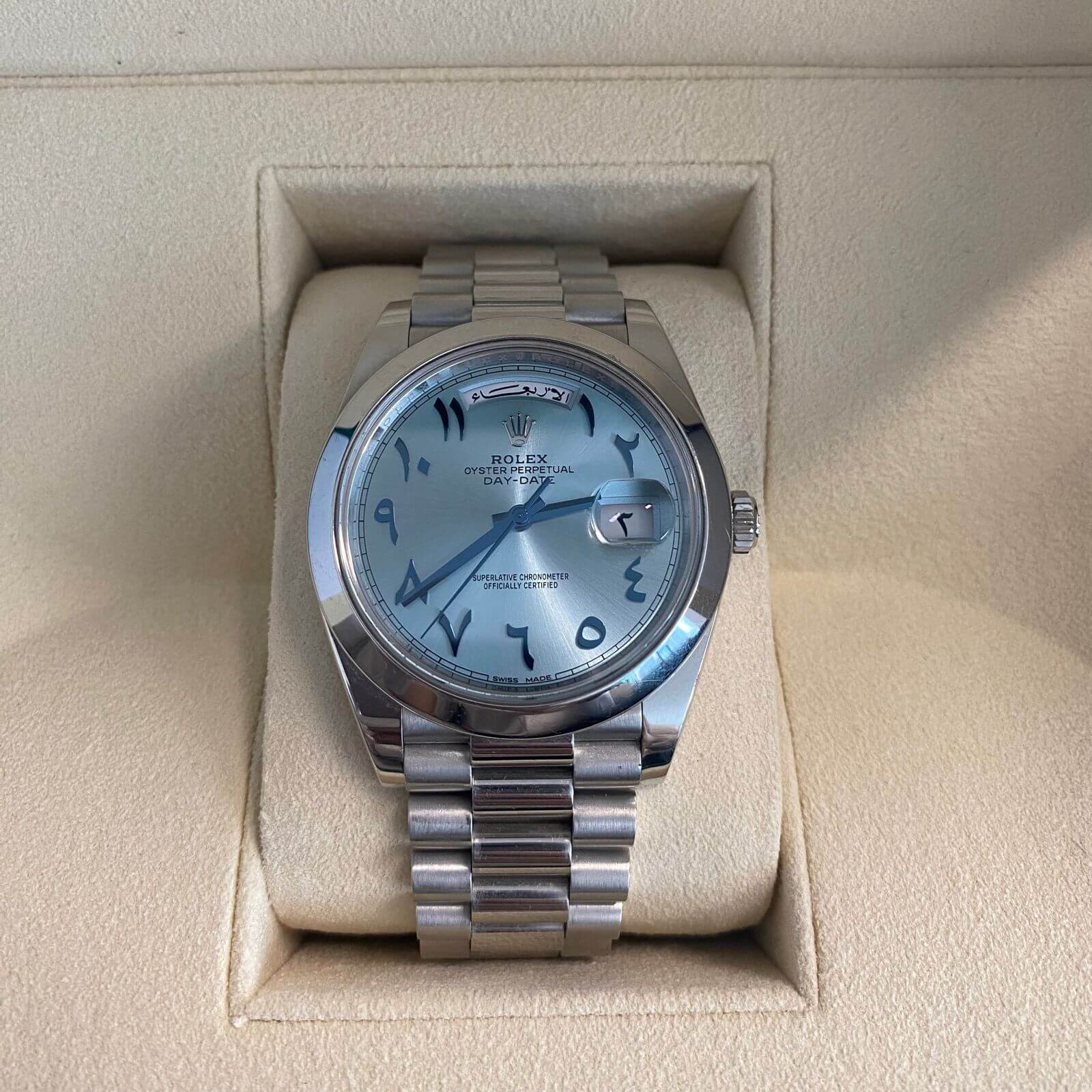 Rolex Day-Date 228206 “Ice Blue” First-Class Clone - Image 2