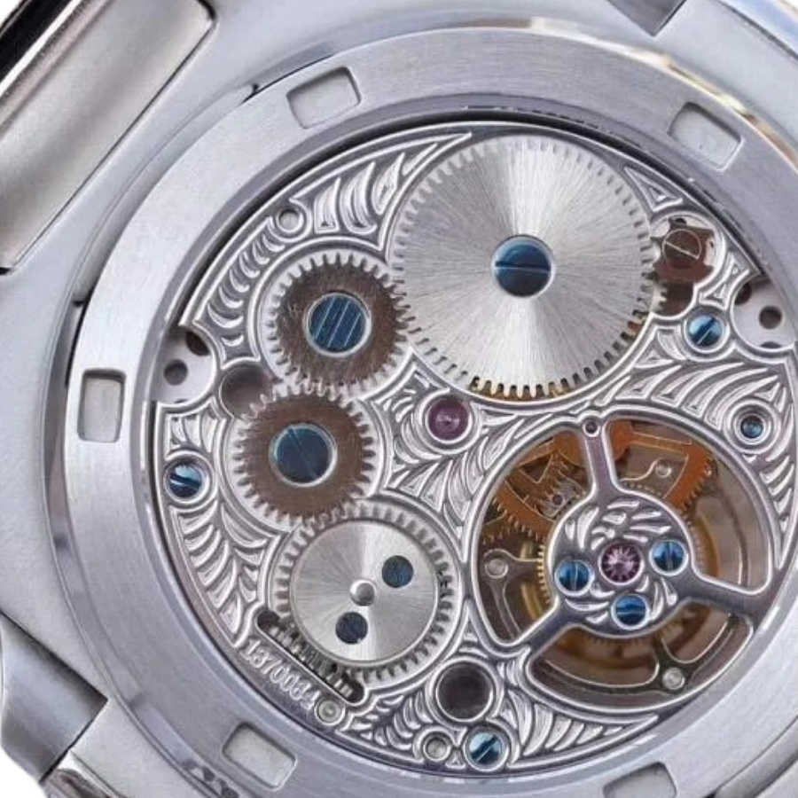 Patek Philippe Nautilus 5711 Tourbillon “Jumbo” White Dial Near Original Replica - Image 4
